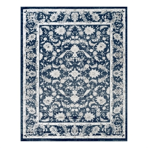 Nourison Dekor 7'10&quot x 9'10&quot Slate/Ivory Vintage Indoor Rug