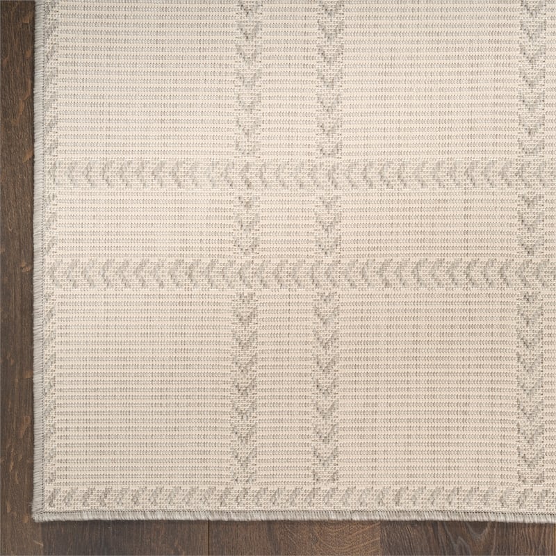 Nourison Horizon Indoor/Outdoor 4' x 6' Grey Modern Rug