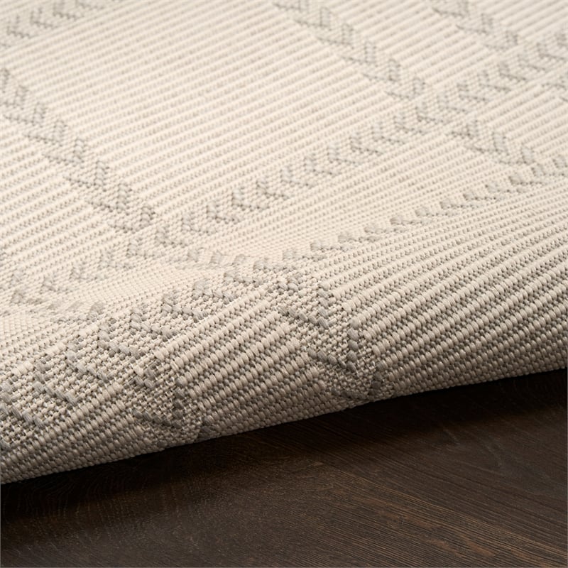 Nourison Horizon Indoor/Outdoor 4' x 6' Grey Modern Rug