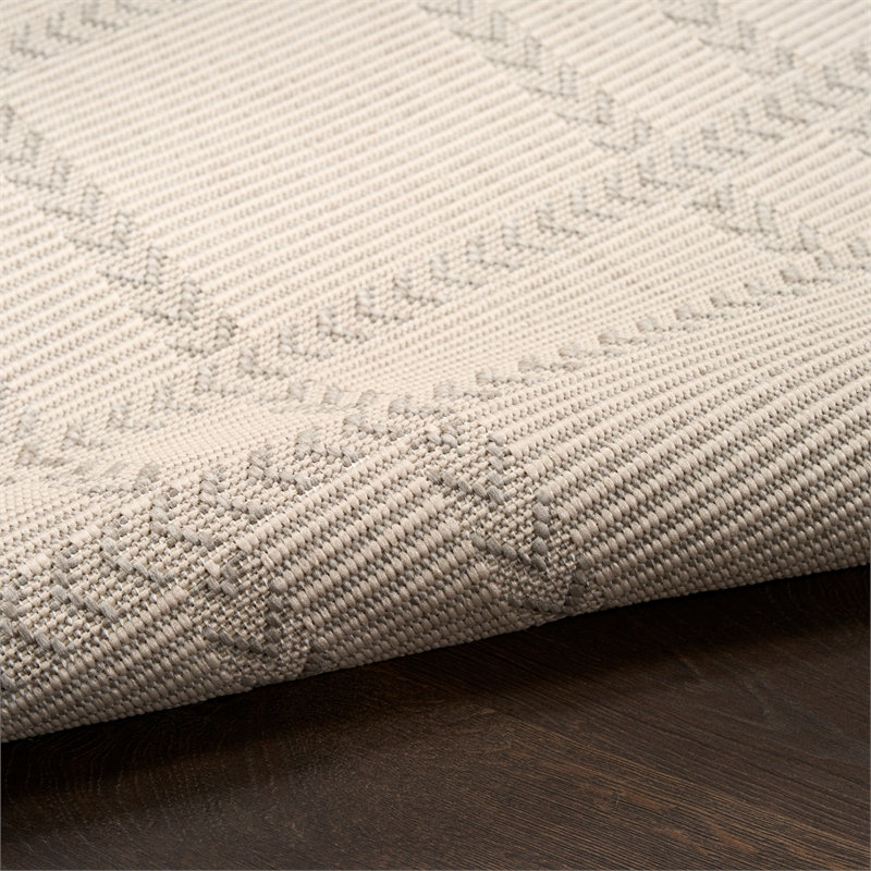 Nourison Horizon Indoor/Outdoor 5' x 7' Grey Modern Rug