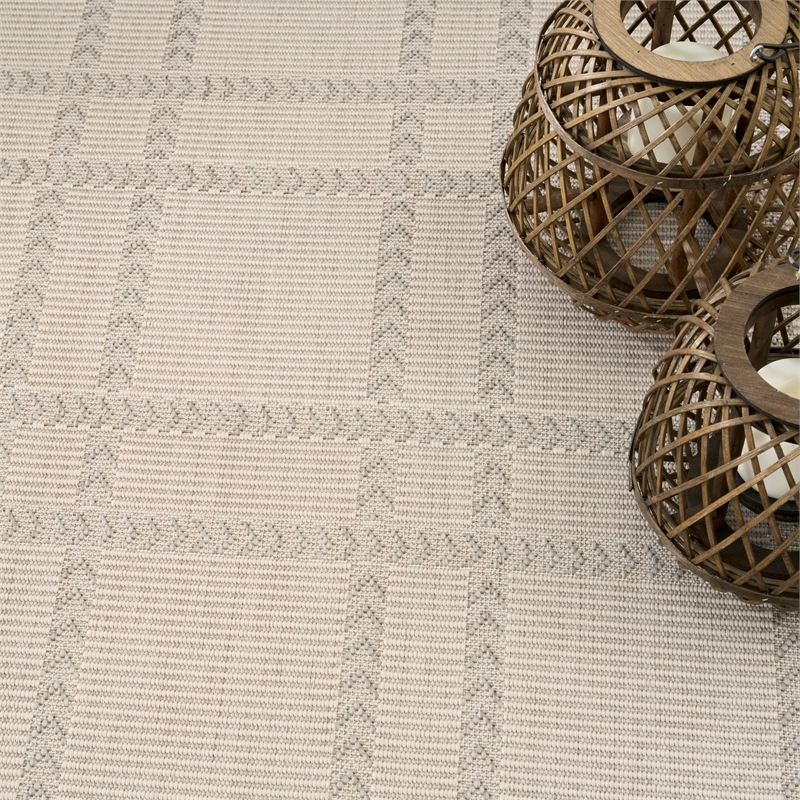Nourison Horizon Indoor/Outdoor 5' x 7' Grey Modern Rug