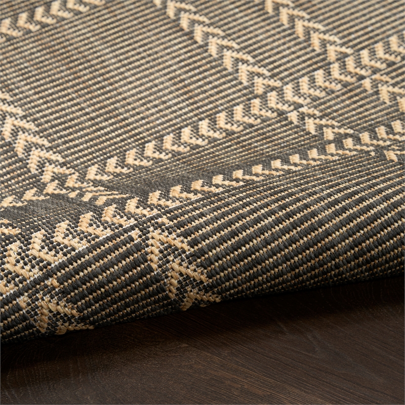 Nourison Horizon Indoor/Outdoor 5' x 7' Charcoal Modern Rug