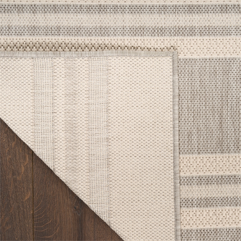 Nourison Horizon Indoor/Outdoor 4' x 6' Grey Modern Rug
