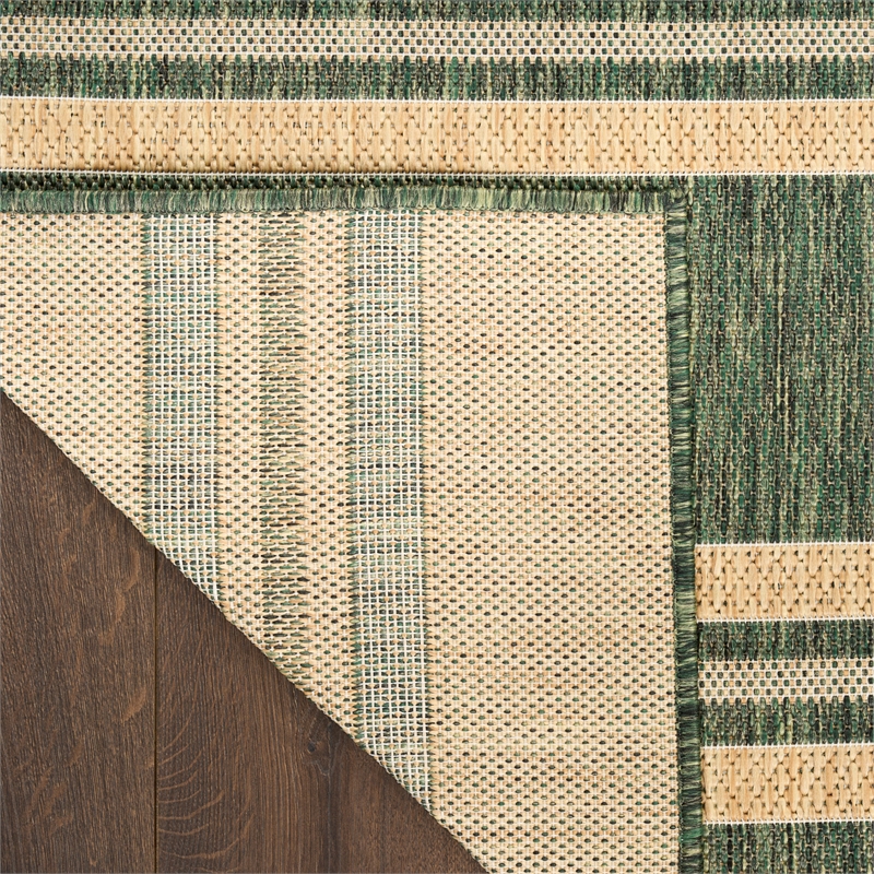 Nourison Horizon Indoor/Outdoor 4' x 6' Green Modern Rug