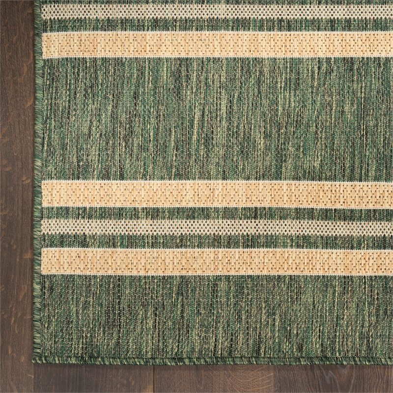 Nourison Horizon Indoor/Outdoor 5' x 7' Green Modern Rug