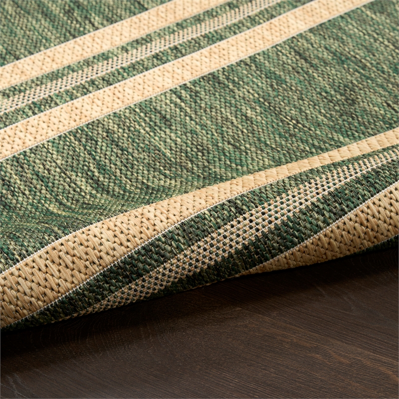 Nourison Horizon Indoor/Outdoor 5' x 7' Green Modern Rug