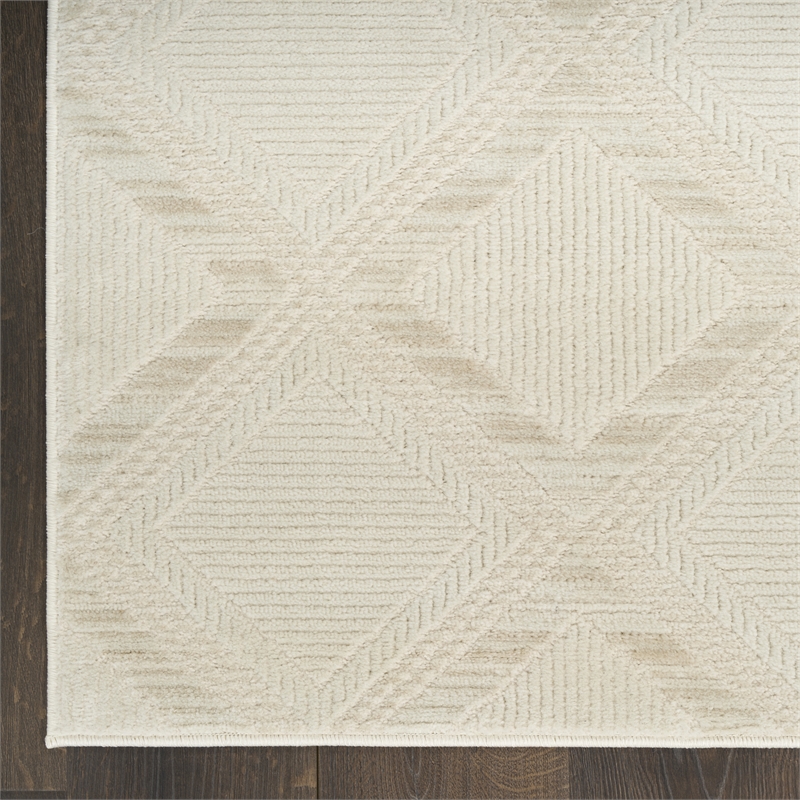 Nourison Serenity Home 10' x 14' Ivory Modern Indoor Rug