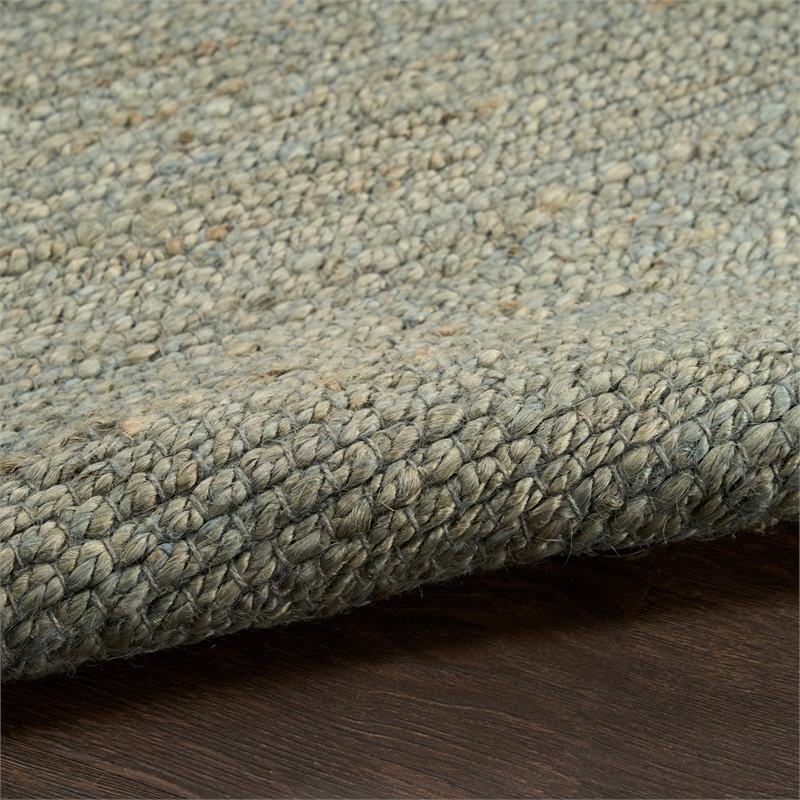 Nourison Natural Jute 6' x 9' Sage Farmhouse Indoor Rug