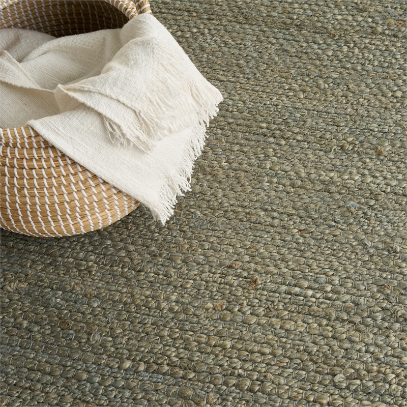 Nourison Natural Jute 6' x 9' Sage Farmhouse Indoor Rug