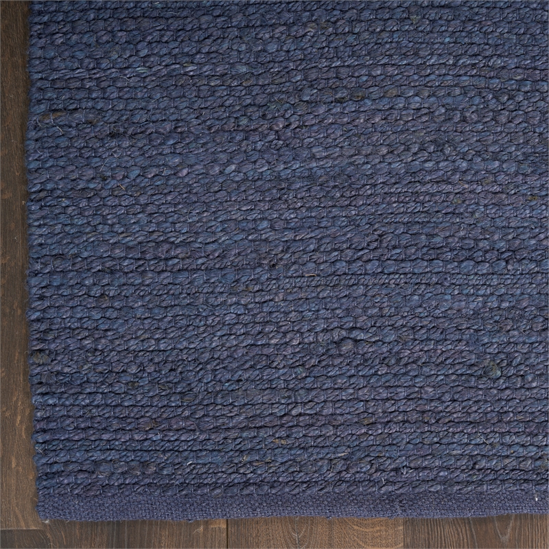 Nourison Natural Jute 6' x 9' Navy Farmhouse Indoor Rug