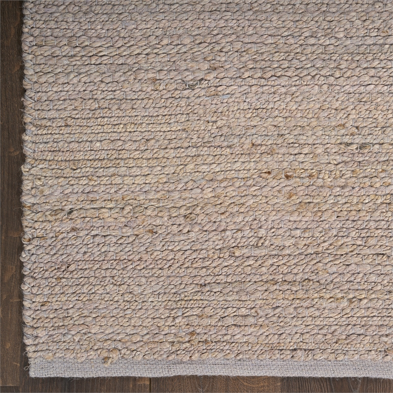 Nourison Natural Jute 9' x 12' Grey Farmhouse Indoor Rug