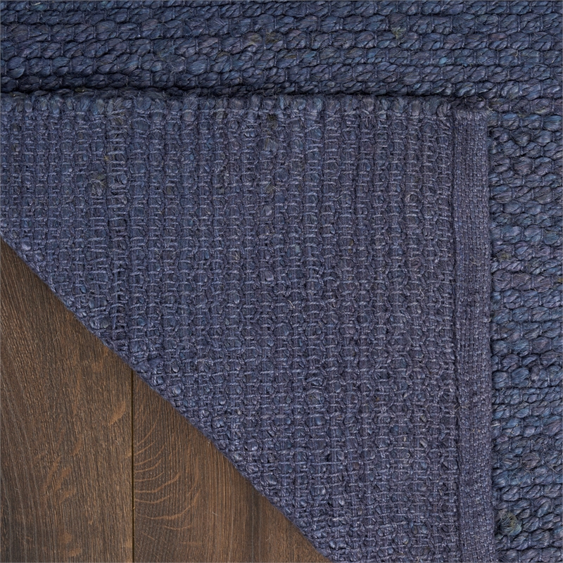 Nourison Natural Jute 9' x 12' Navy Farmhouse Indoor Rug