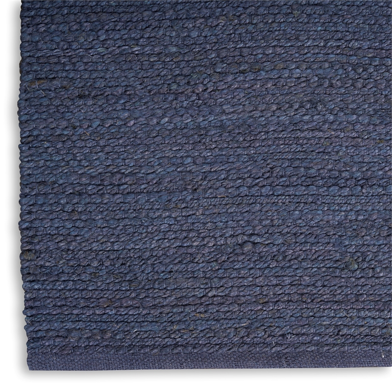 Nourison Natural Jute 10' x 14' Navy Farmhouse Indoor Rug
