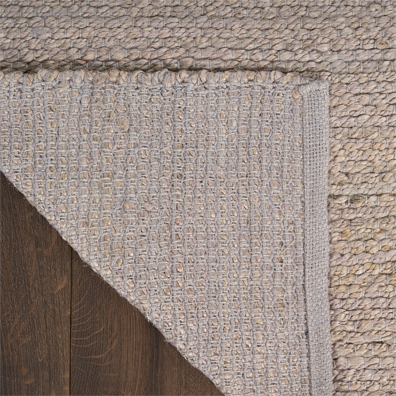 Nourison Natural Jute 10' x 14' Grey Farmhouse Indoor Rug