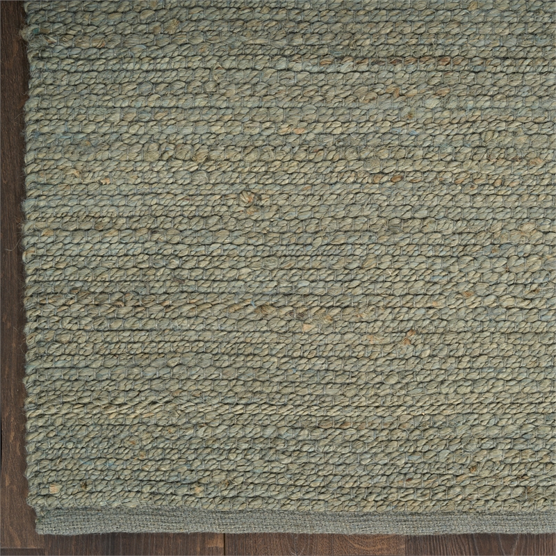Nourison Natural Jute 10' x 14' Sage Farmhouse Indoor Rug