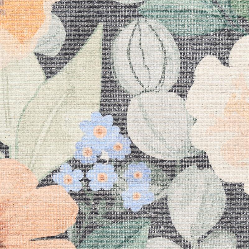 Nourison Botanical Washables 8' x 10' Charcoal Multicolor Area Rug