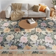 Nourison Botanical Washables 8' x 10' Charcoal Multicolor Area Rug