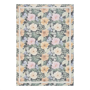 Nourison Botanical Washables 8' x 10' Charcoal Multicolor Area Rug