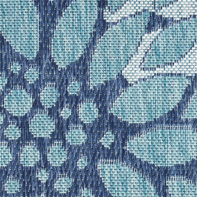 Nourison Garden Oasis 2' x 4' Navy Tropical Rug