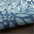 Nourison Garden Oasis 2' x 4' Navy Tropical Rug