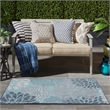 Nourison Garden Oasis 2' x 4' Navy Tropical Rug