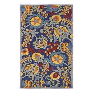 Nourison Aloha 2' x 3' Navy Multicolor Outdoor Rug