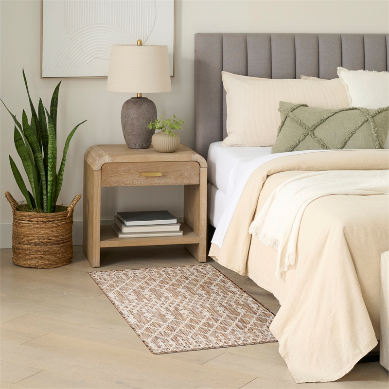 Nourison Positano 2' x 3' Beige Modern Rug