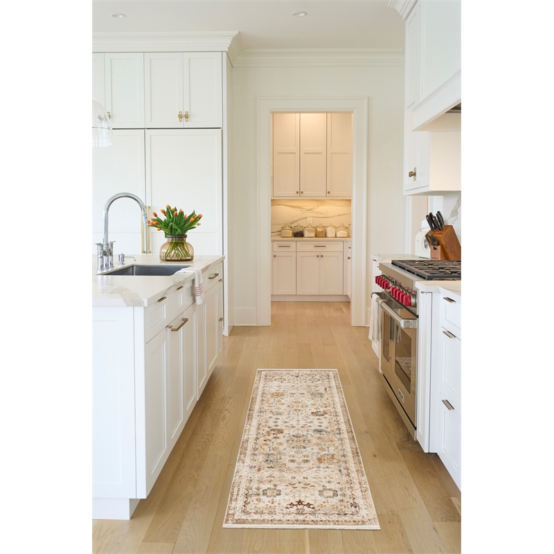 Nourison Pardis 2' x 6' Ivory Rust Vintage Indoor Rug