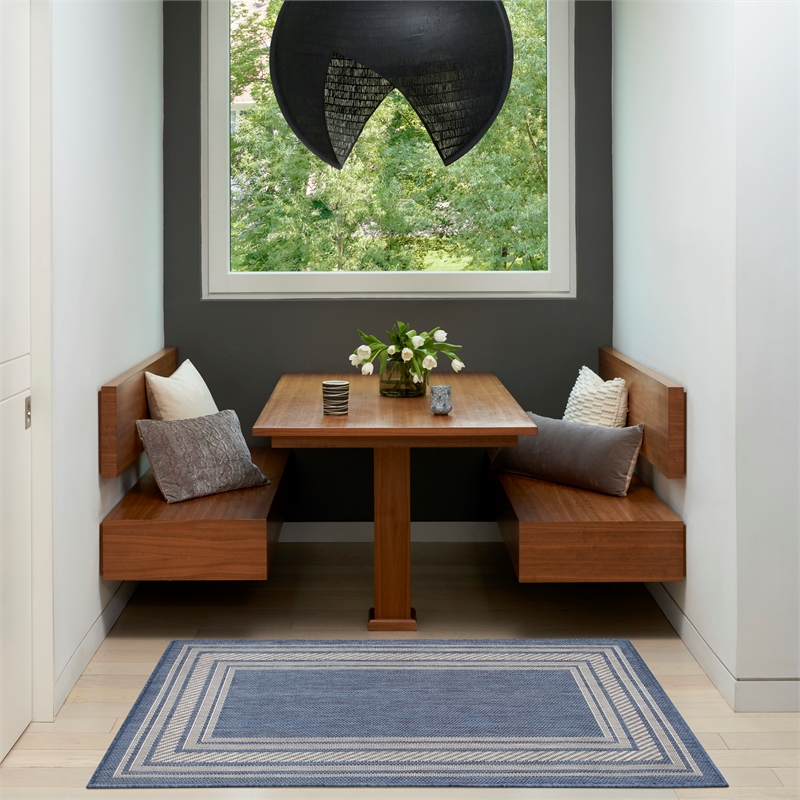 Nourison Horizon Indoor/Outdoor 2' x 3' DENIM Modern Rug