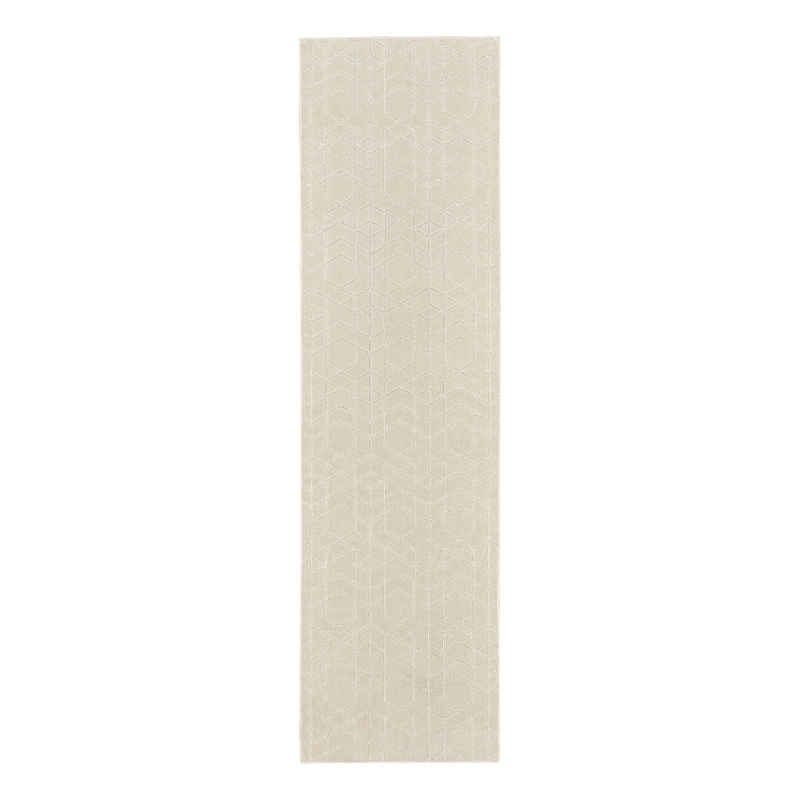 Nourison Washable Charm 2' x 6' Ivory Modern Indoor Rug