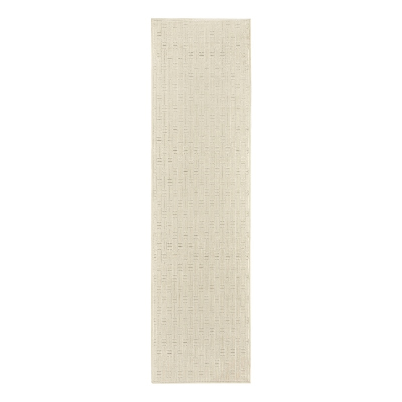 Nourison Washable Charm 2' x 6' Ivory Modern Indoor Rug
