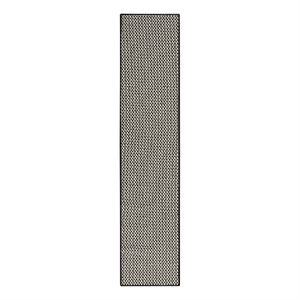 Nourison Courtyard 2'2&quot x 10' Black White Modern Rug