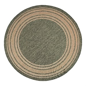 Nourison Horizon Indoor/Outdoor 5' x Round GREEN Modern Rug