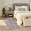 Nourison Botanical Washables 2' x 6' Charcoal Multicolor Farmhouse Indoor Rug