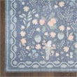 Nourison Botanical Washables 2' x 6' Blue Multicolor Modern Indoor Rug