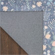 Nourison Botanical Washables 2' x 6' Blue Multicolor Modern Indoor Rug