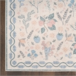 Nourison Botanical Washables 2' x 6' Ivory Multicolor Modern Indoor Rug