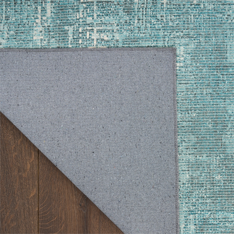 Nourison Botanical Washables 2' x 6' Green Modern Indoor Rug