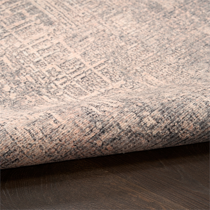 Nourison Botanical Washables 2' x 6' Taupe Modern Indoor Rug