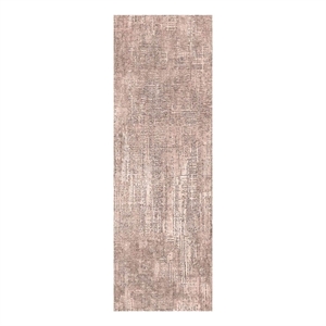 Nourison Botanical Washables 2' x 6' Taupe Modern Indoor Rug