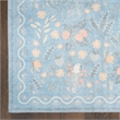 Nourison Botanical Washables 2' x 6' Light Blue Multicolor Modern Indoor Rug
