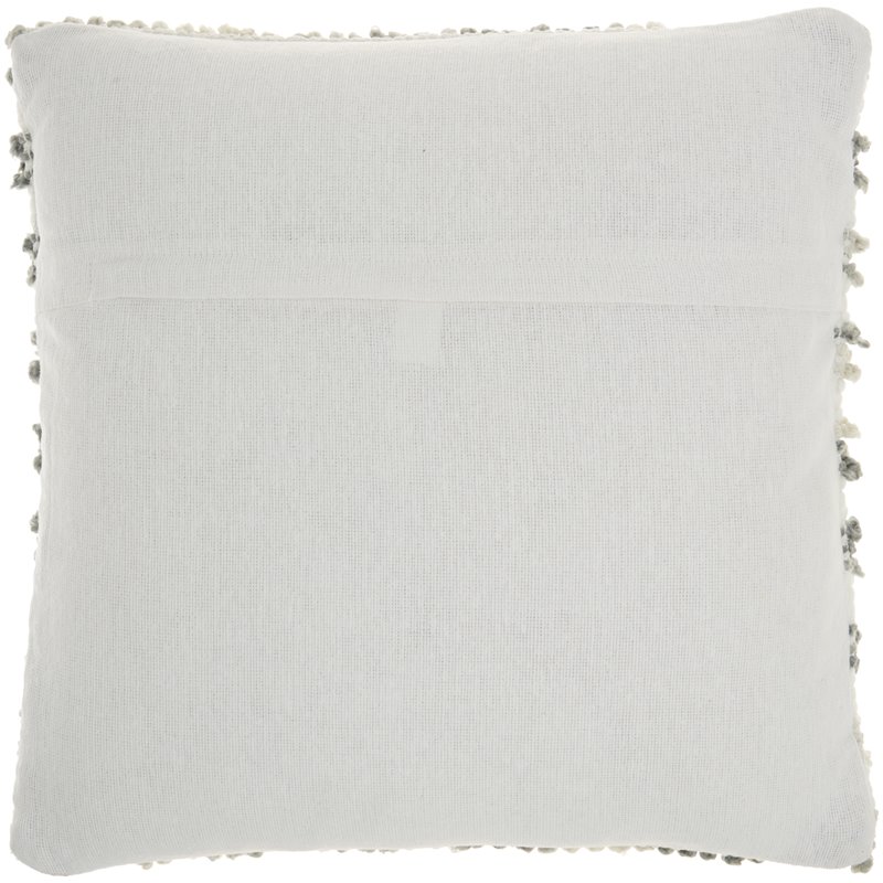 Mina Victory Life Styles Ombre Woven Stripes Polyester Throw Pillow in Charcoal