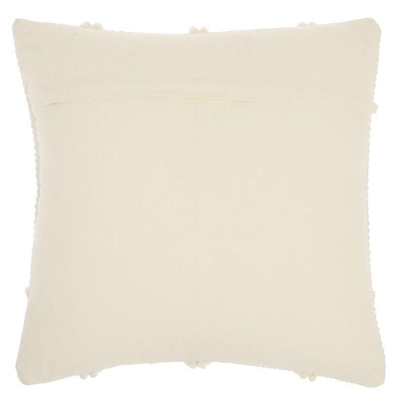 Mina Victory Life Styles Diamond Lattice Square Cotton Throw Pillow in Ivory