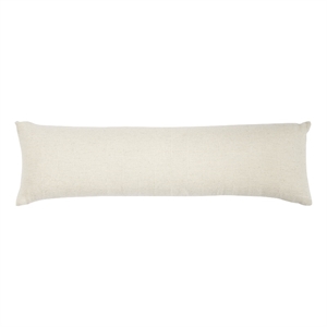 Mina Victory Life Styles Woven Cotton Grid 12&quot x 40&quot Beige Indoor Throw Pillow
