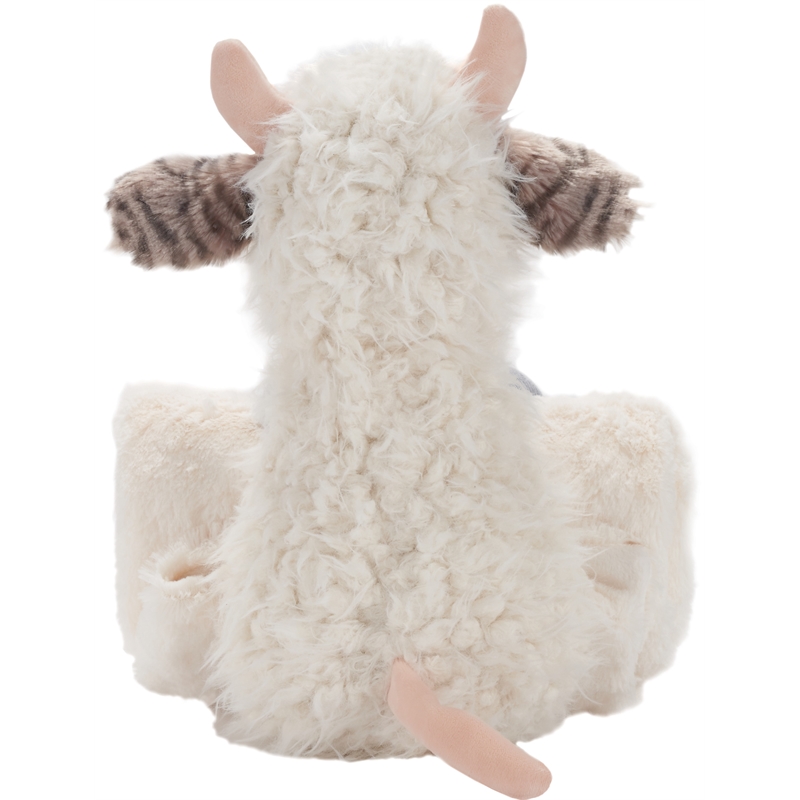 Mina Victory Plush Lines Cow Plush with Blanket 7