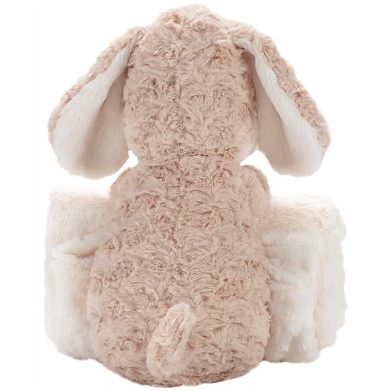 Mina Victory Plush Lines Dog Plush with Blanket 7