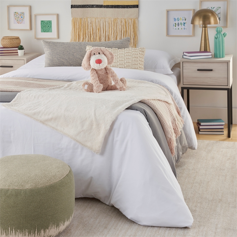 Mina Victory Plush Lines Dog Plush with Blanket 7