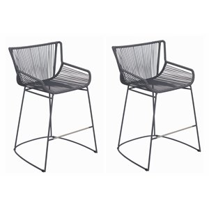 Seasonal Living Archipelago 25.5&quot Dining Counter Chairs in Dark Gray (Set of 2)