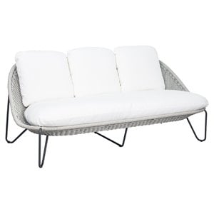 Seasonal Living Archipelago Azores Metal 3-Seat Sofa in Cardamom Taupe Gray