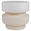 Seasonal Living Provenance Signature Ceramic Stool/Accent Table in Cream/White